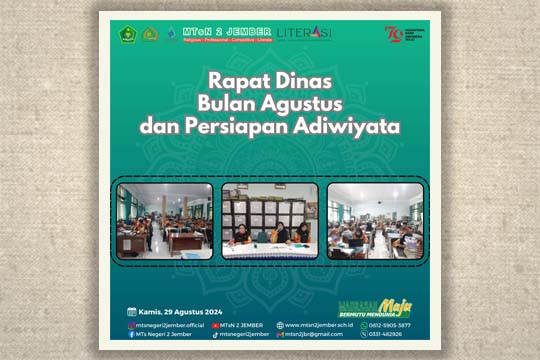 You are currently viewing MTsN 2 Jember Gelar Rapat Intensif, Targetkan Adiwiyata Tingkat Provinsi