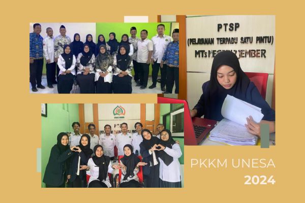 Mahasiswa UNESA Laksanakan Program Kompetisi Kampus Merdeka di MTsN 2 Jember, Bantu Tingkatkan Administrasi dan Kelola Perpustakaan